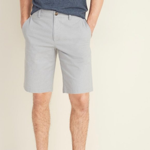 Mens Waist Size 38 Old Navy Ultimate Flex Gray Khaki Shorts NWT - Picture 1 of 3